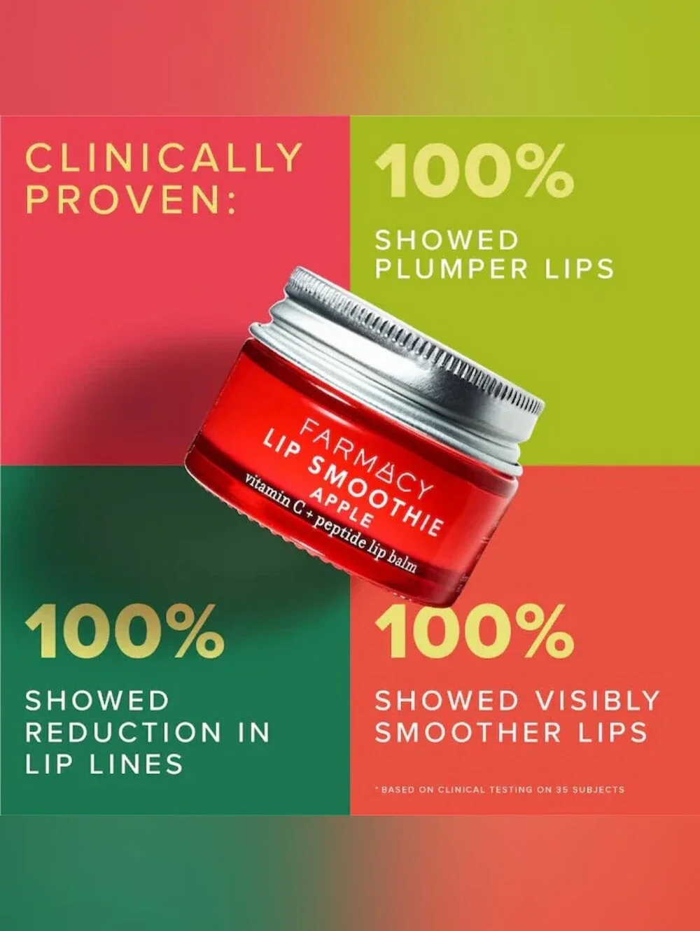 Farmacy Lip Smoothie Vitamin C + Peptide Lip Balm in Apple